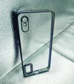 Redmi 9A/9i/9AT back cover CD Chrome transparent with camera black edge