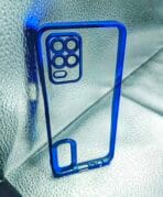 Realme 8 5G/Realme 9 5G back cover CD Chrome transparent with camera lens protection blue edge