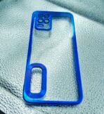 Realme 8 5G/Realme 9 5G back cover CD Chrome transparent with camera lens protection blue edge - Image 2
