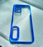 Realme 8 5G/Realme 9 5G back cover CD Chrome transparent with camera lens protection blue edge - Image 2