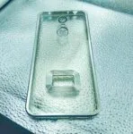 Redmi Note 5/Redmi 5 Plus back cover CD Chrome transparent with camera lens protection silver edge - Image 2