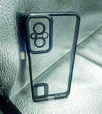 Redmi 11 Prime 4G back cover CD Chrome transparent with camera lens protection black edge