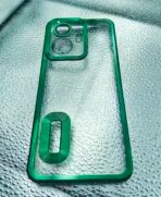 Vivo T1 44W back cover CD Chrome transparent with camera lens protection green edge - Image 2