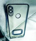 Redmi Note 7/7Pro back cover CD Chrome transparent with camera lens protection black edge