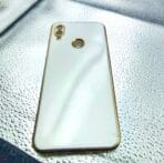 Redmi Note 7/7 Pro back cover 6D Chrome golden edge white colour - Image 2