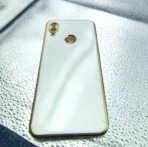 Redmi Note 7/7 Pro back cover 6D Chrome golden edge white colour - Image 2
