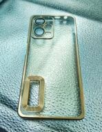 Redmi Note 12 Pro+ 5G back cover CD Chrome transparent with camera lens protection golden edge - Image 2
