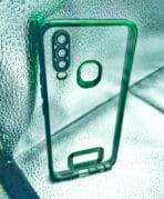 Vivo Y17/Y3/Y12/Y11/Y15/U10 back cover CD Chrome transparent with camera lens protection green edge