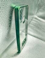 Vivo Y17/Y3/Y12/Y11/Y15/U10 back cover CD Chrome transparent with camera lens protection green edge - Image 2