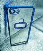 Vivo Y83 back cover CD Chrome transparent with camera lens protection blue edge
