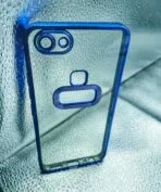 Vivo Y83 back cover CD Chrome transparent with camera lens protection blue edge
