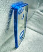 Redmi 6 back cover CD Chrome transparent with camera lens protection blue edge - Image 2
