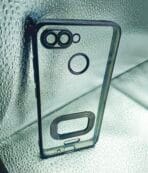 Redmi 6 back cover CD Chrome transparent with camera lens protection black edge