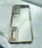 Realme 6/6i back cover CD Chrome transparent with camera lens protection golden edge - Image 2