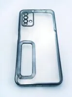 Redmi 9 Power/Redmi 9T back cover CD Chrome transparent with camera lens protection black edge - Image 3