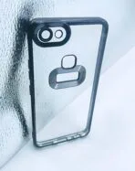 Vivo Y81/Y83 back cover CD Chrome transparent with camera lens protection black edge