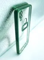 Vivo Y85/V9 back cover CD Chrome transparent with camera lens protection green edge - Image 2