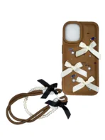 iPhone 16 Luxury Soft Silicone Phone Case Brown