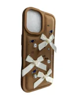 iPhone 16 Luxury Soft Silicone Phone Case Brown - Image 2