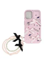 iPhone 16 Luxury Soft Silicone Phone Case Pink - Image 2