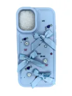iPhone 16 Premium Shockproof Soft TPU Protective Back Cover Case Light Blue