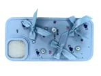 iPhone 15 Luxury Soft Silicone Protective Case Light Blue