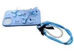 iPhone 15 Luxury Soft Silicone Protective Case Light Blue - Image 3