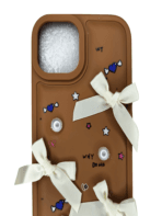 iPhone 15 Luxury Soft Silicone Protective Case Chocolate Brown