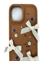 iPhone 15 Luxury Soft Silicone Protective Case Chocolate Brown