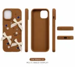 iPhone 15 Luxury Soft Silicone Protective Case Chocolate Brown - Image 2