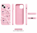 iPhone 15 Luxury Soft Silicone Protective Case Pink